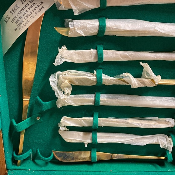 Kee teck jewelry vintage Bangkok Thailand silverware set - Picture 11 of 16
